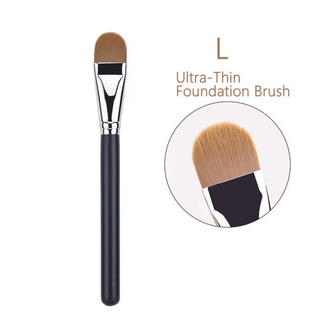 

1pcs Upgraded Flat Circular Ultra-Thin Concealer Foundation Makeup Brushes For Liquid Foundation And Concealer Contour Brush L