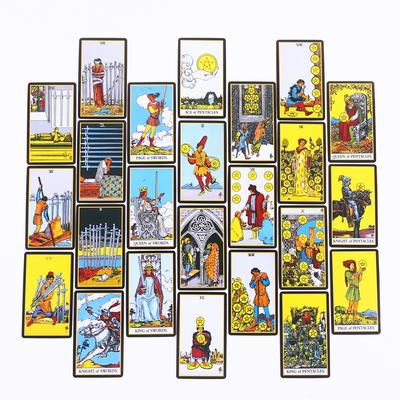 Black Classic Tarot 78 Pcs Cards with Guidebook for Beginners Black Gilded Edges 10.3*6cm