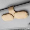 Multifunction Leather Sunglasses Card Holder Car Sun Visor Glasses Mount Hanger