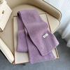 New Autumn and Winter Knitted Scarf Women's Fashion Classic Solid Color Versatile Scarf Simple Korean Version Thickened Warm Small Scarf