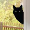Schwarze Metall Peeping Cat Skulptur Eisenkunst Hofornament Silhouette Gartendekoration Charm für Rasen