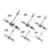 15Pcs Swivels Barrels Rolling Swivels Fishing Tackle Rig Swivels 3 Way Swivels with Glow Beads