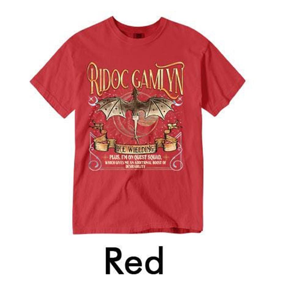 Retro The Quest Squad Onyx Storm Comfort Tshirt For Fan Ridoc Gamlyn Fourth Wing Series Tshirt Daily Casual Trendy Streetwear S