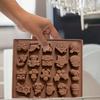 Silicone Christmas Chocolate Mold Multi-Use Candy Gummy Jelly Ice Cube Gingerbread Santa Bell Holly Shapes Reusable