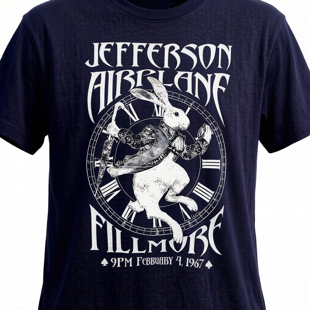 

JEFFERSON AIRPLANE OFFICIAL WHITE RABBIT BAND CONCERT MUSIC SHIRT EXTRA LARGE Cheap Clothing Y2k Clothes Unisex 4XL