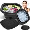 Silicone Foldable Face Ice Bath Bowl with Lid Built-in Ice Tray Skin Tightening Basin Travel Protable Washbasin Facials Beauty