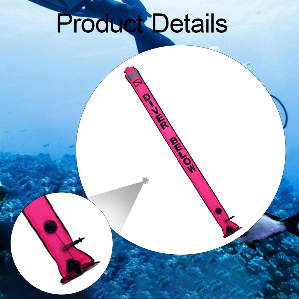 Surface Marker Buoy, Buoy Scuba Gear for Underwater Gear Compact Snorkeling Inflatable Tube Aignal Tube,