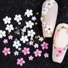 3D Acrylic Flower Nail Art Charms Rhinestones White Mixed Stone Gems Parts for Professional Nail Decoration Accessories Supplies