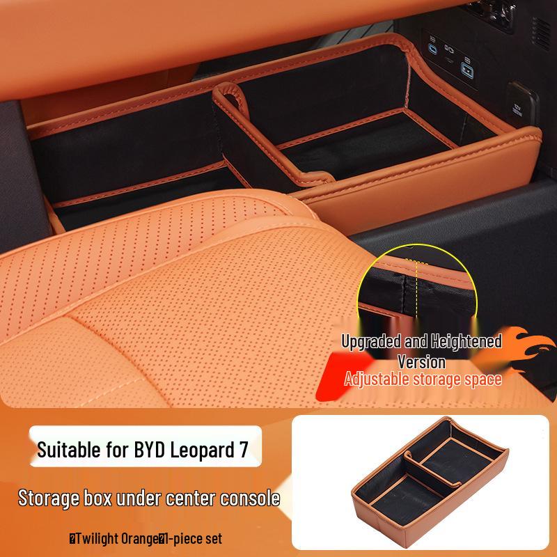 BYD Leopard 7 Silicone Center Console Storage Box with Partition Privacy Cover