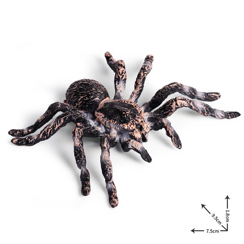 2pcs Realistic Spiders Fun Simulation Spiders Model Toy For Prank Props Party Decoration Gray