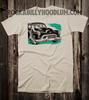 Retro Hot Rod Tee T Shirt Drag Race Automotive Art 50 Olds Oldsmobile