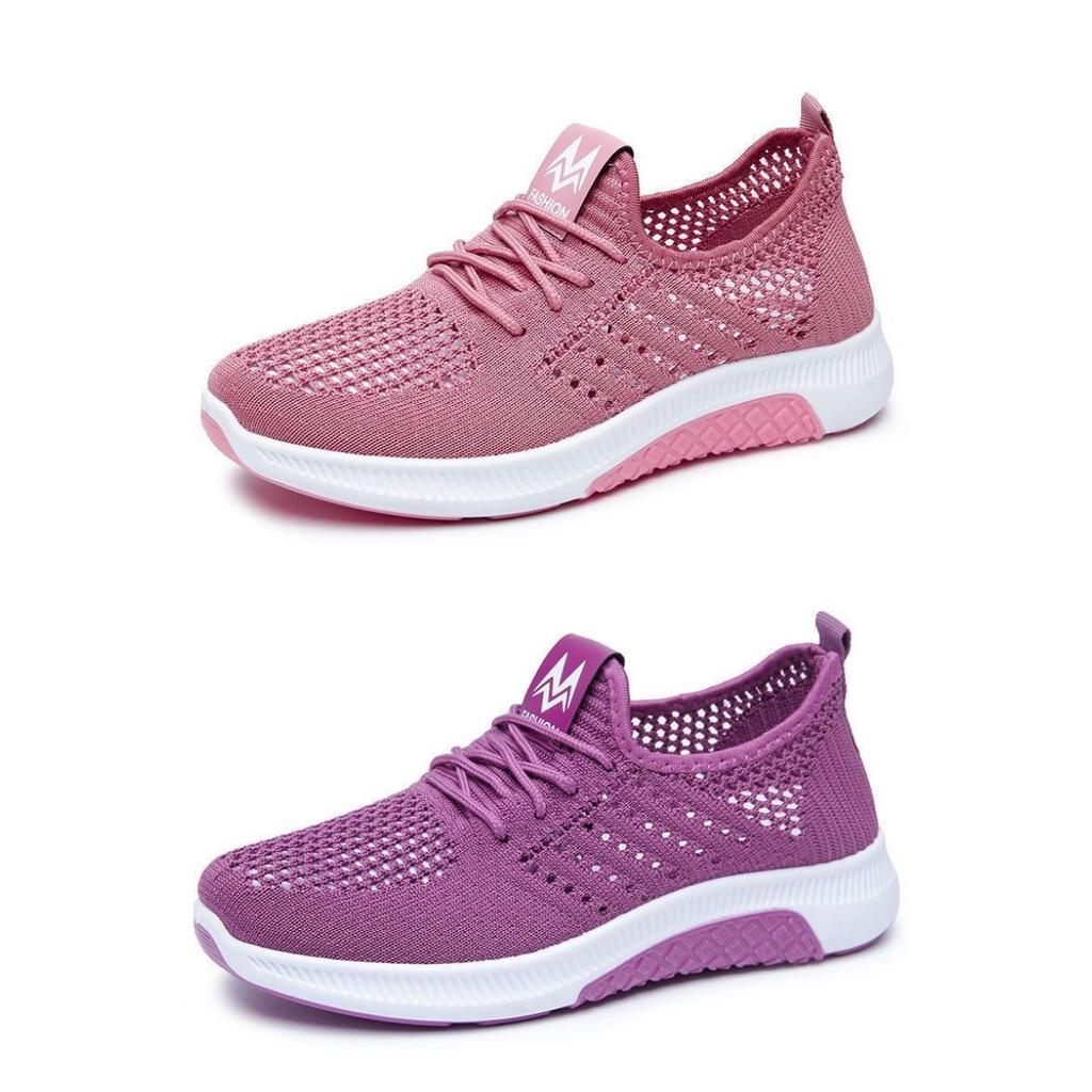 Summer Hollow Breathable Cloth Shoes with Mesh Surface, Soft Sole, Anti Slip, Versatile Casual Sports Women's Shoes