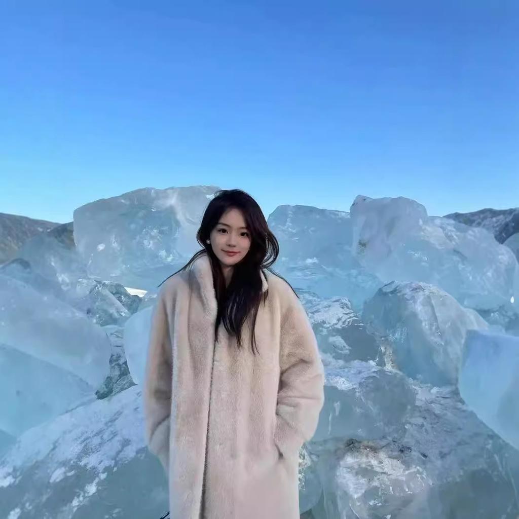 Thickened Long Stand-Up Collar Mink Hair Mink Fur Integrated Fur Environmentally Friendly Fur Jacket Women'S Coat Light And Warm