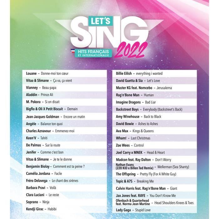 Let's sing 2022 - solo jeu xbox series x