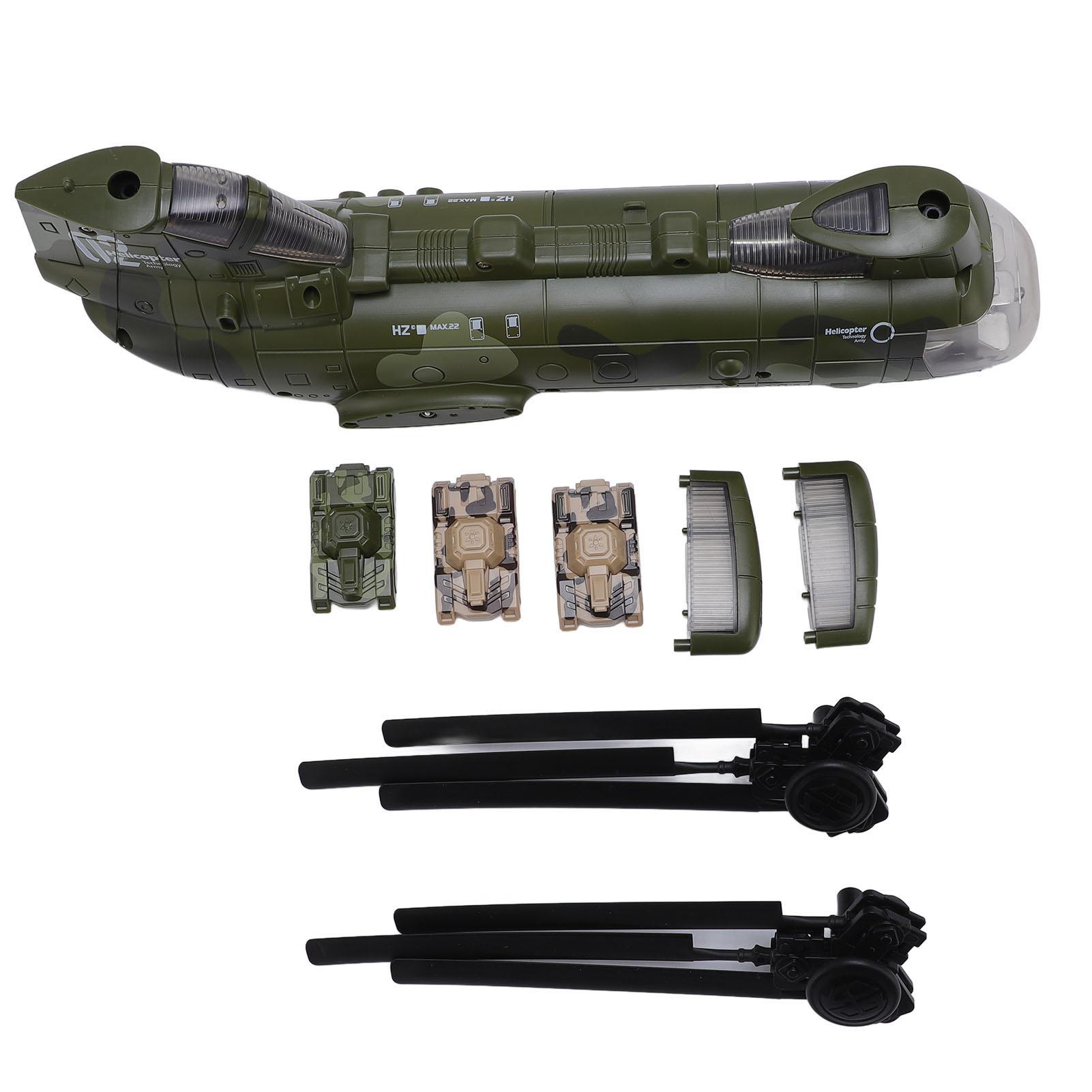 

Іграшковий транспортний вертоліт зі світлом і звуком на батарейках, транспортний вертоліт для малюків зелений