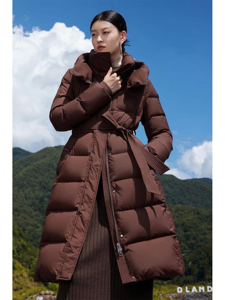 Women's Luxury Hooded Down Jacket - Winter Fashion, Warm, Long, and Thickened Design