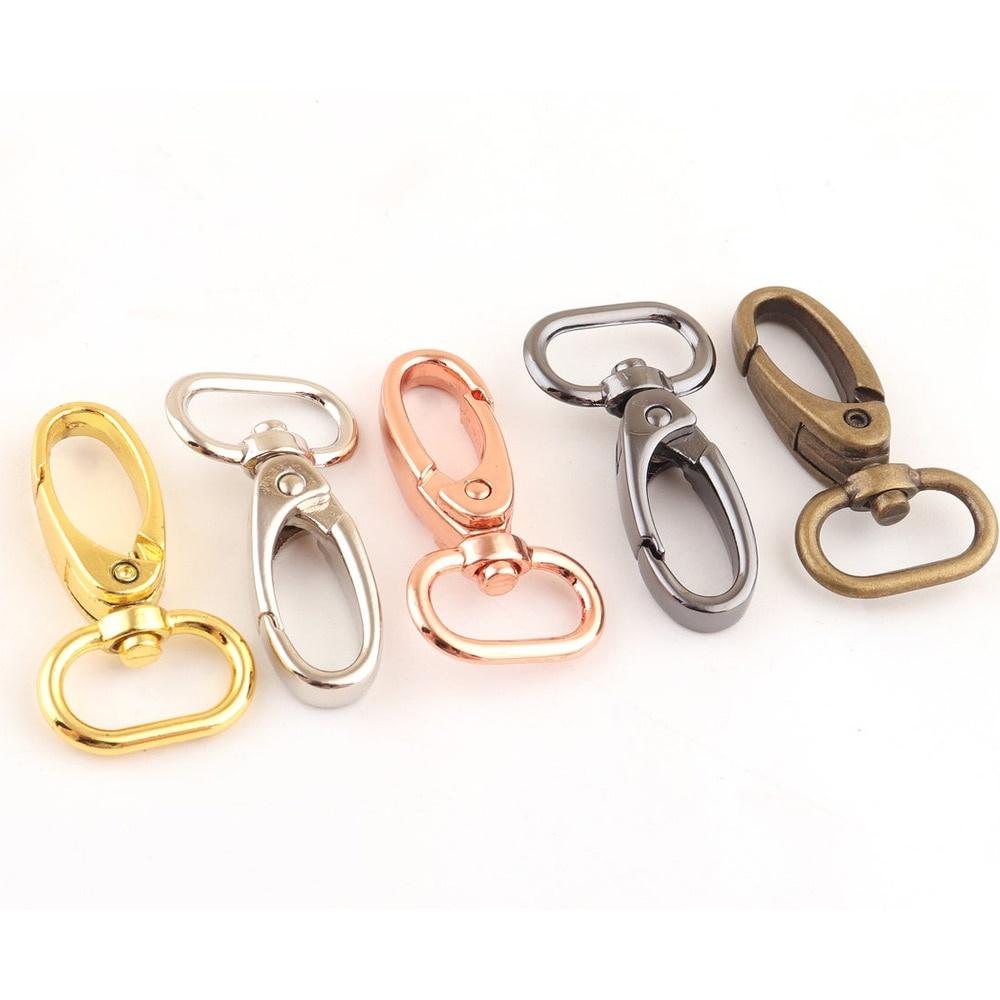 10pcs Lobster Swivel Hooks,Snap Hook Metal Swivel Clasps Bag Purse Hardware Oval Gate Swivel Snap Hook Purse Clip