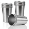 500ML Stainless Steel Drinking Cup Unbreakable Stackable Brushed Metal Chilling Beer Glasses for Travel Outdoor Camping Everyday