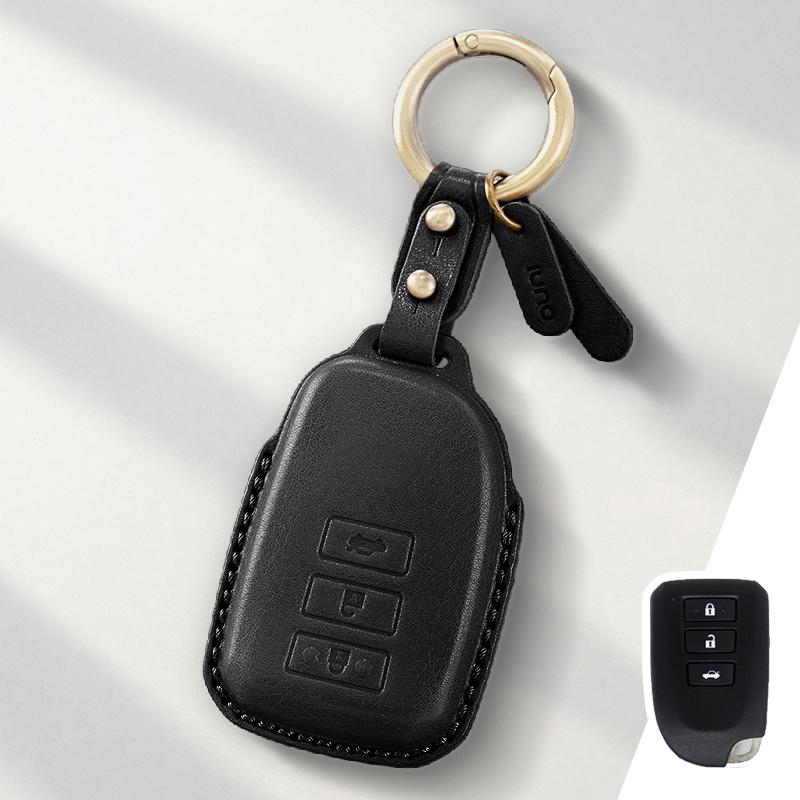 Genuine Leather Protector for Old Toyota Highlander Land Cruiser Lexus Key Case Cover Fob