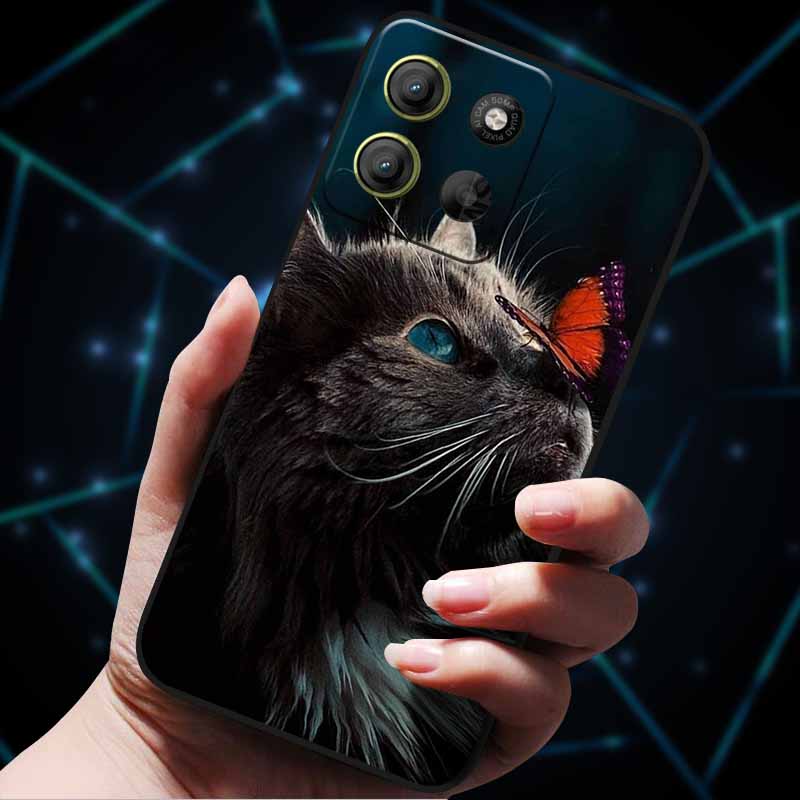 For Moto G15 4G Case Painted Cats Soft Silicone Lovely Back Case for Motorola Moto G15 Power G 15 Phone Cover MotoG15 etui Funda