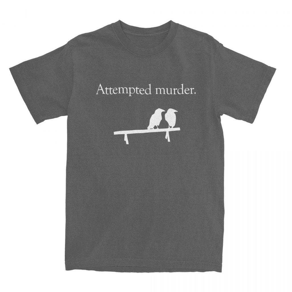 Men Women Attempted Murder Shirt Accessories 100% Cotton Tops T-shirt Vintage Tees Summer