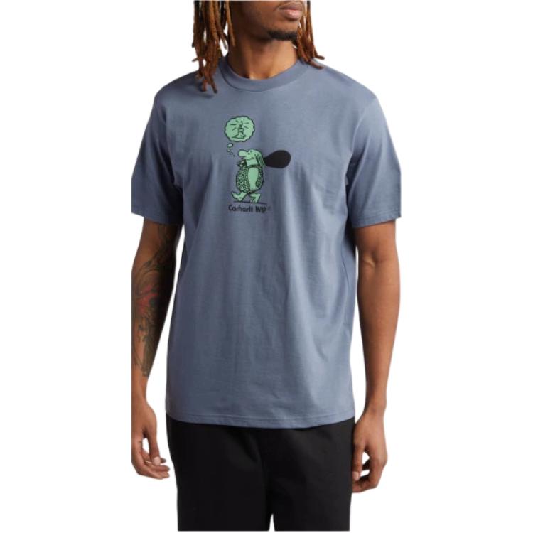 Carhartt WIP Original Thought T-Shirt Cartoon Anime Print Crew Neck Short Sleeve Men Tops I032882-1XG-XX