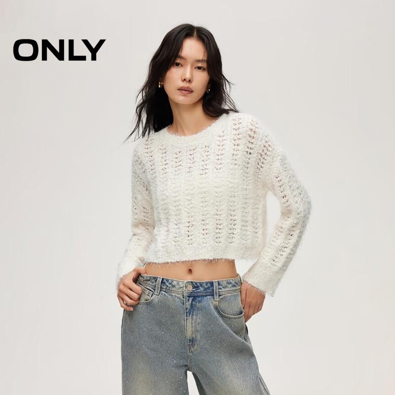 

ONLY Women s Hollow-Out Knit Sweater M