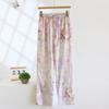 2026 New Spring and Autumn Women's Sleeper Pants 100% Cotton Gauze Loose Cute Pants Large Cartoon Home Pants Bottoms