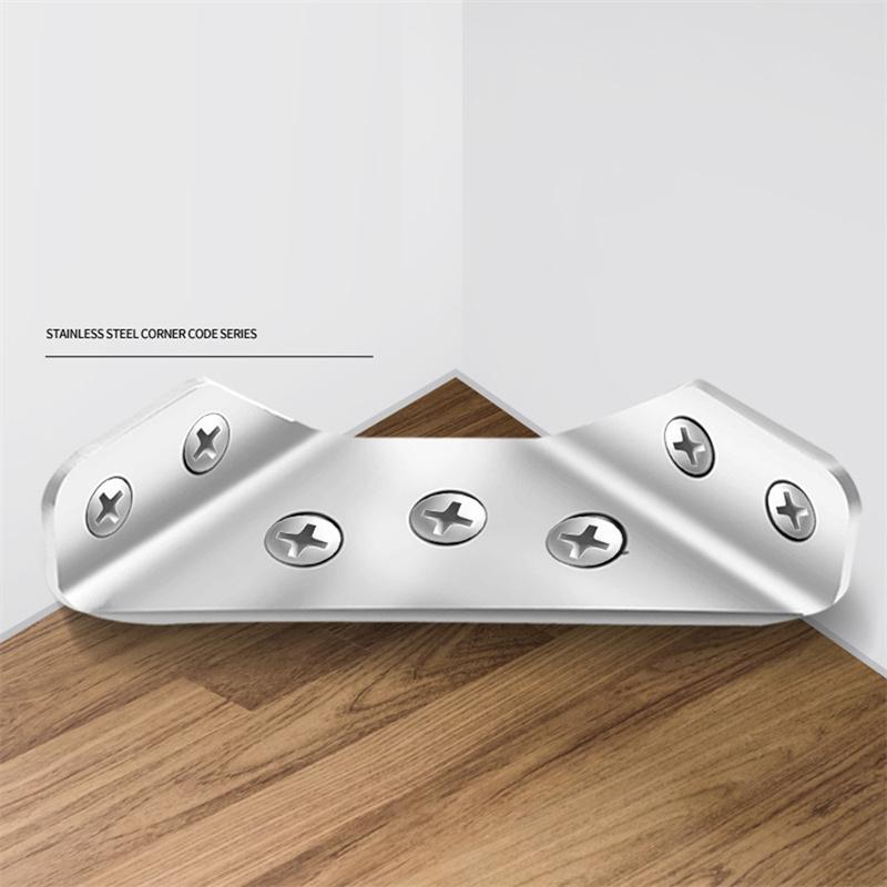 Stainless Steel Angle Code Corner Bracket Trapeziform Angle Code Shelf Support Fastener