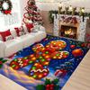 Soft Cartoon Gingerbread Man and Christmas Pattern Floor Mat – Christmas Home Decor for Living Room, Kitchen, Bedroom, and Bathr