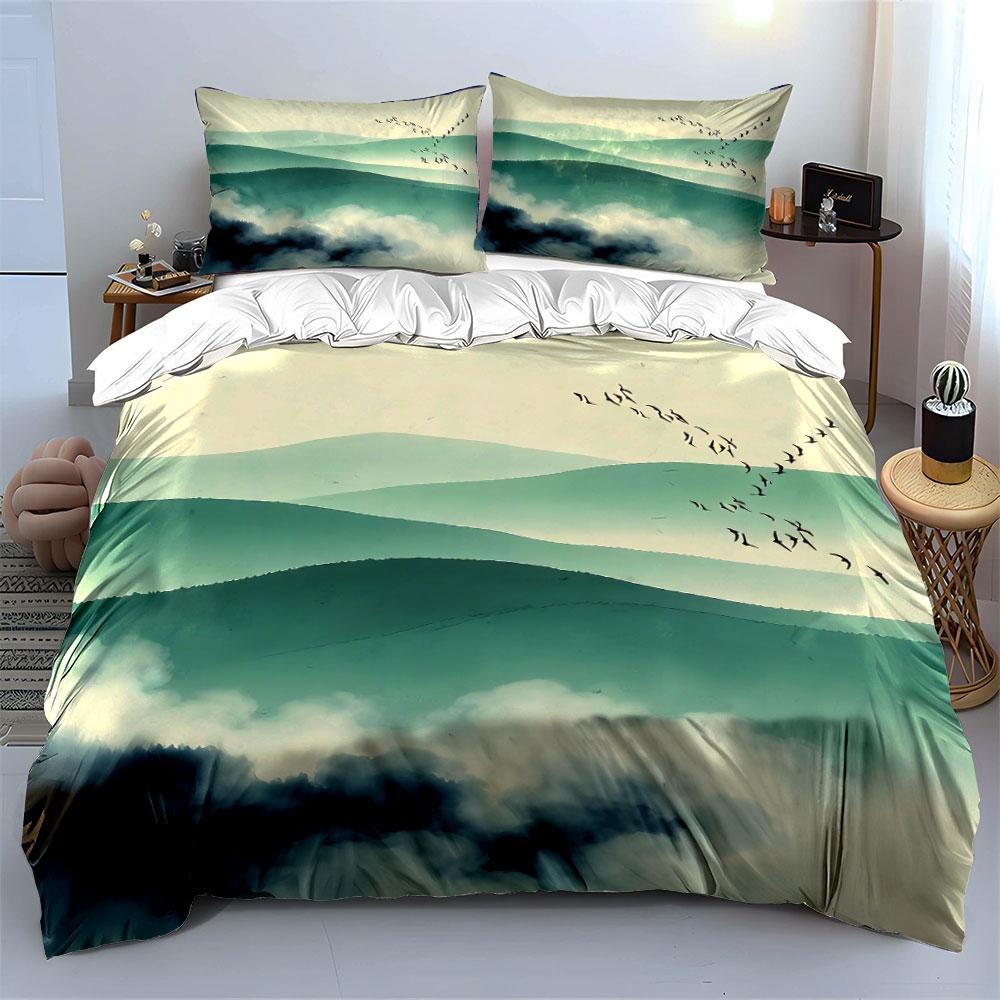Elegant Nature Landscape Art 3Pc, Soft Comfortable Duvet Cover Bedding Set Included 1*Duvet Cover & 2*Pillowcases, Gift