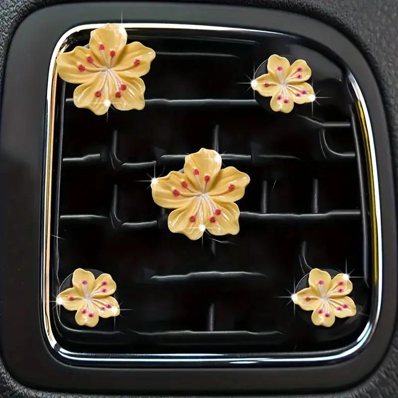 5pcs Car Perfume Clip Flower Air Outlet  Decorations Car Air Conditioner Air Vent Personalized Interior Decoration Accessories