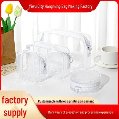 PVC Transparent Waterproof Makeup Bag - Portable Toiletry Storage Solution