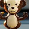 Banana Holding Monkey Figure Solar Car Ornaments, Shaking Head Toy, Toy Figure, Dashboard Swinging Interior Decoration Ornaments