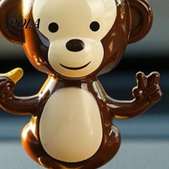 Banana Holding Monkey Figure Solar Car Ornaments, Shaking Head Toy, Toy Figure, Dashboard Swinging Interior Decoration Ornaments