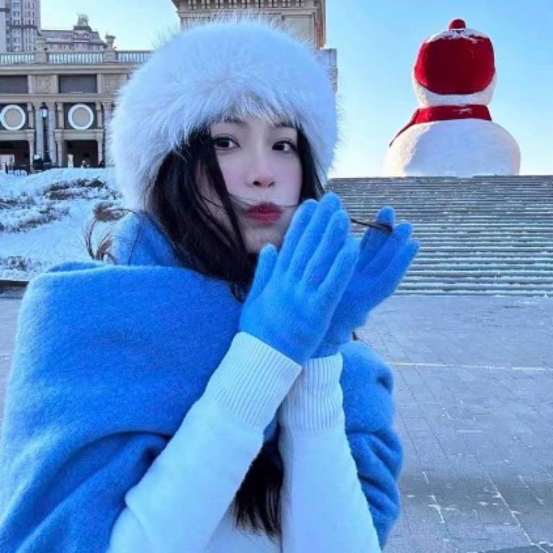 Advanced Imitation Rabbit Fur Hat Women's Winter New Face Small Bucket Hat Thickened Cold Protection Ear Protection Warm Mongolian Hat