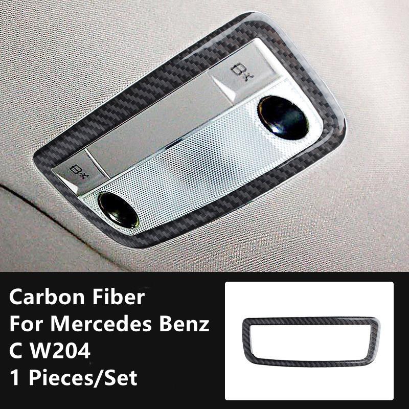 Cubierta de modificación Interior de coche de fibra de carbono, tiras embellecedoras, pegatinas decorativas para Mercedes Benz C W204, Interior de coche