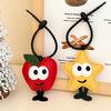Cute Cartoon Christmas Tree Star Keychain Creative Pu Leather Keyring Backpack Pendant Key Hanging Decoration Xmas Gifts