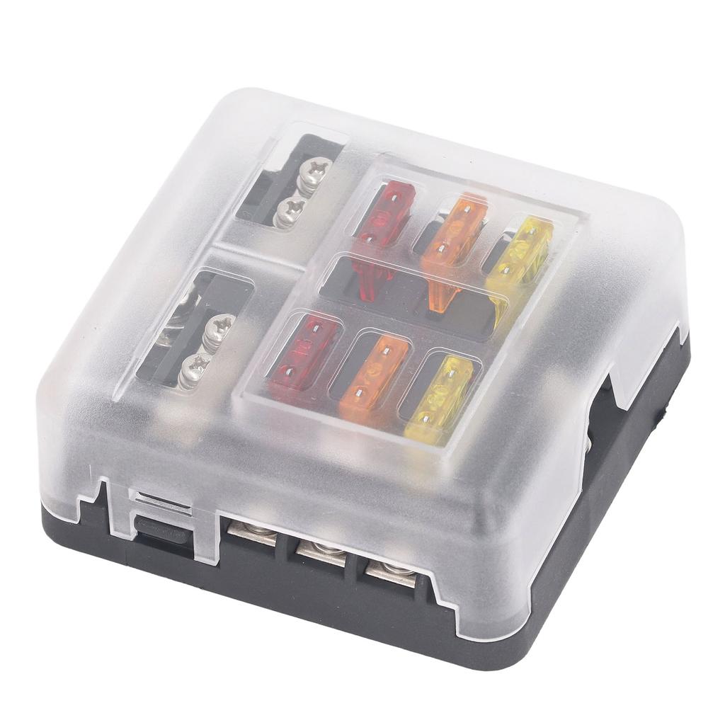 6cestný pojistkový blok ATC ATO pojistková skříňka vodotěsná 12V?24V DC s LED indikátorem pro automobil