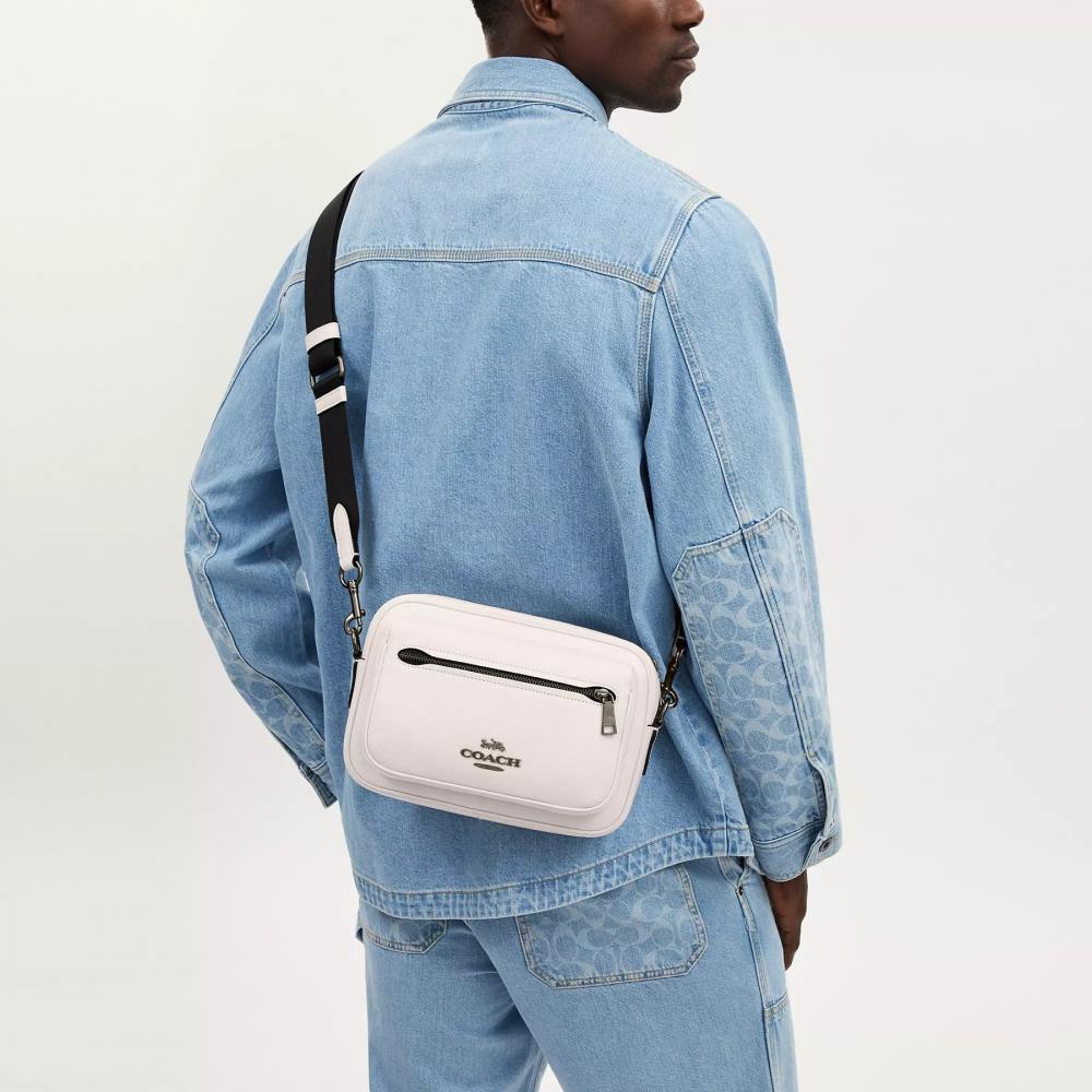 Coach Elias Crossbody Silver Black