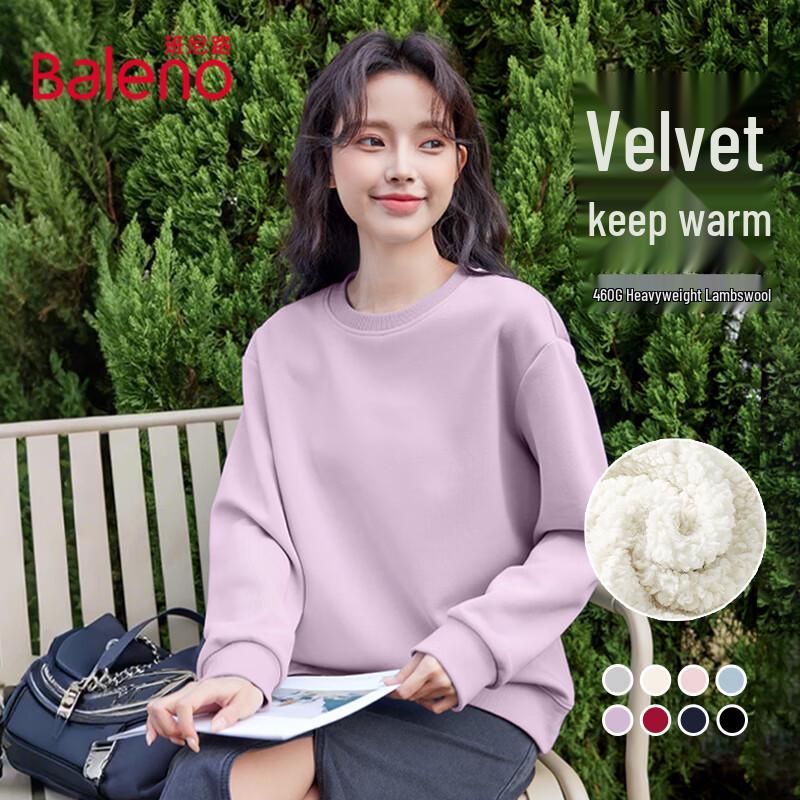 

Baleno Women s Faux Sherpa Lined Round Neck Sweatshirt M