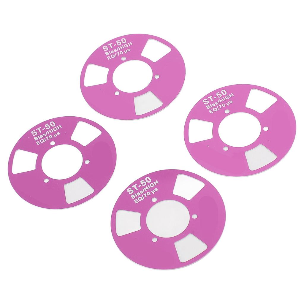 DIY Reel To Reel Cassette Retro Blank Metal Reel Cassette Tape with 4 Reels 2 Wheel for Music