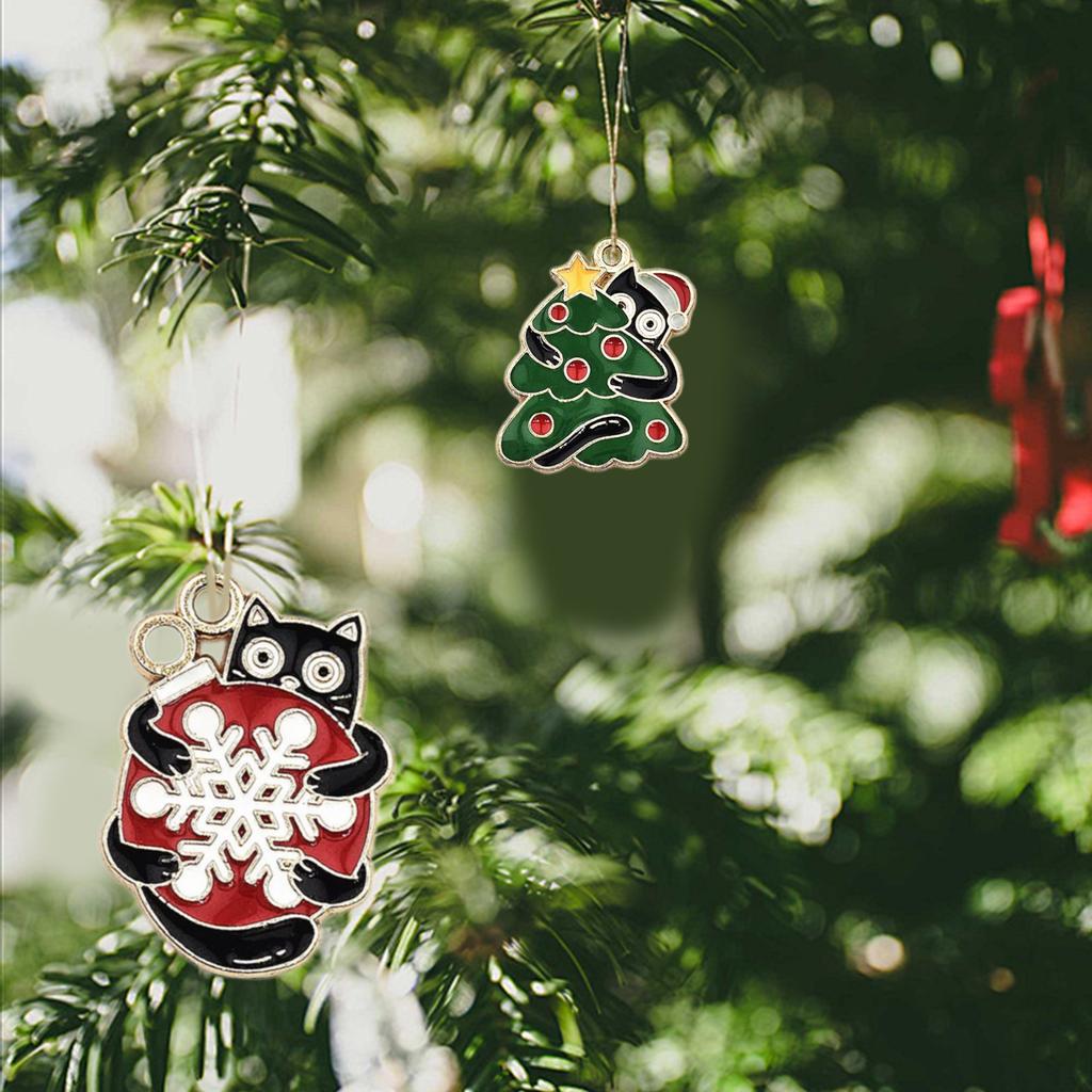 20Pcs Christmas Cats Charm for Handmade Jewelry Stylish Necklace and Bracelet Pendants Gold Plated Alloy Accessories