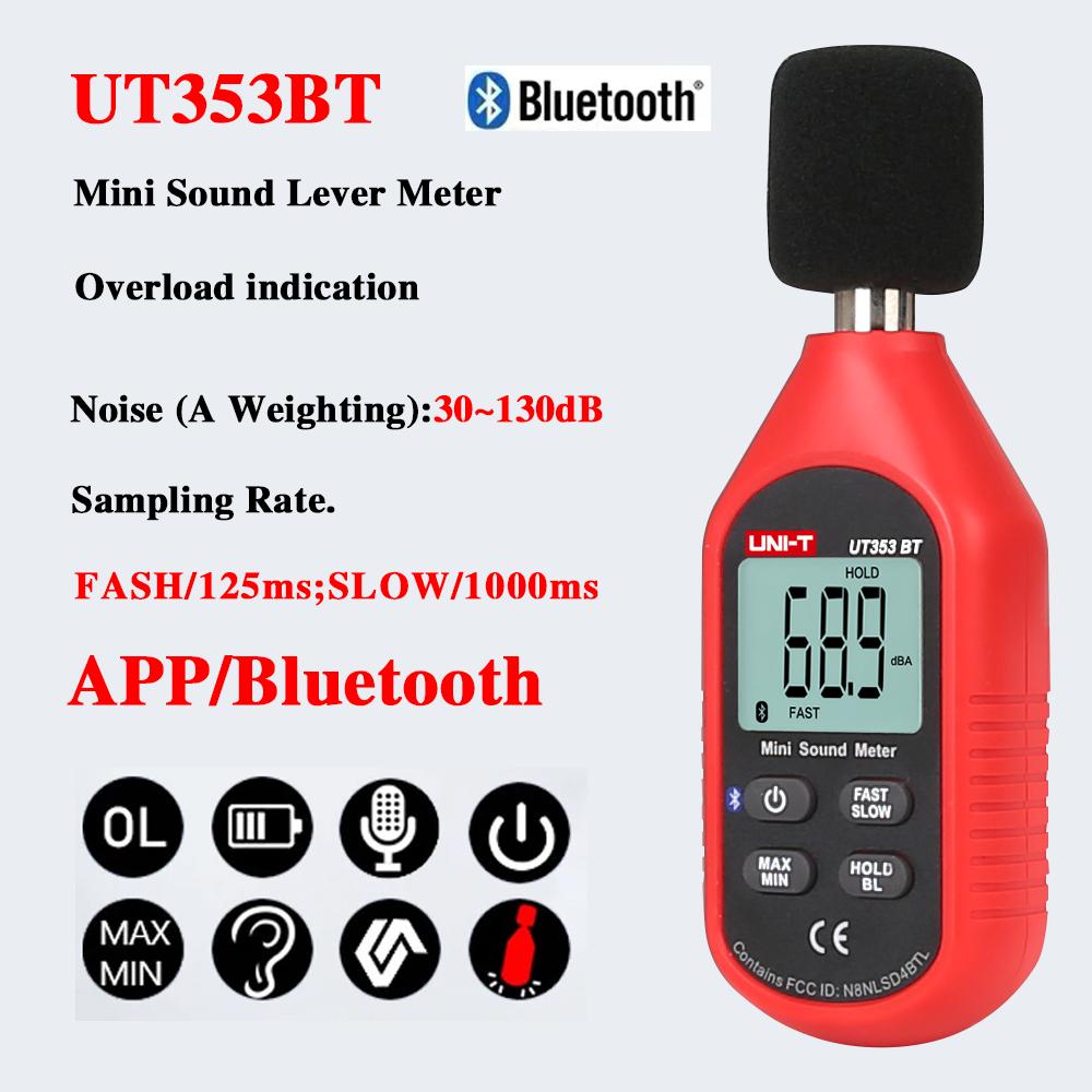 Anemometro UNI-T UT363/BT Luxmetro UNI-T UT383/BT Fonometro UNI-T UT353/BT Termoigrometro UNI-T UT333/BT