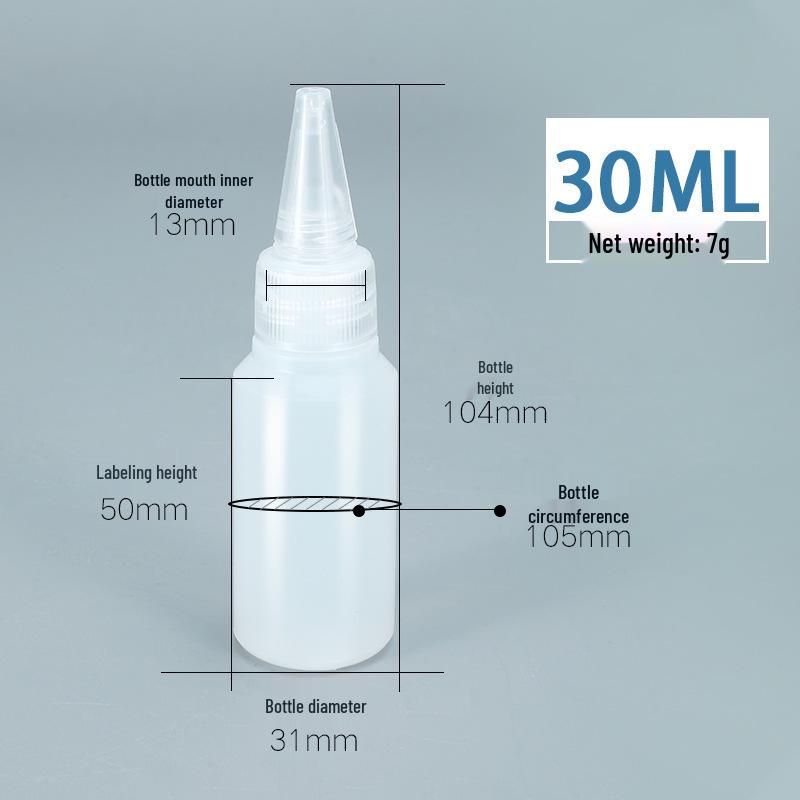 Thickened Transparent Needle-Tip Glue Bottle for Industrial Dispensing
