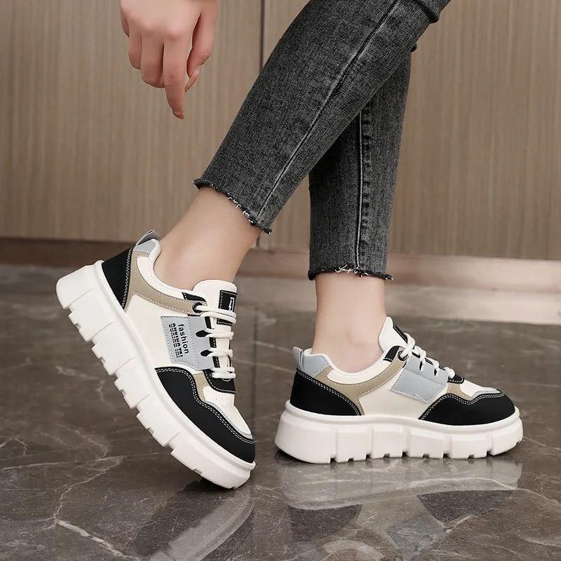 2025 Women's Platform Shoes Fashion Causal Sneakers Designer Vulcanized Shoes Trend Skateboard Shoes for Women Zapatillas Mujer
