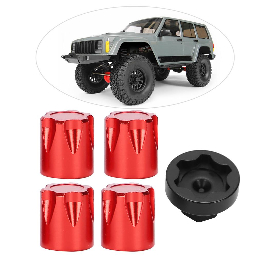4pcs RC Car Wheel Center M4 Nut Fit for 4/SCX10 90046 D90 1/10 1/8 RC Car