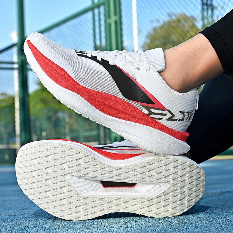 New Feidian E True Explosion Ultra Light Luminous Offset Running Shoes Comfortable Soft Sole Sports Carbon Board Sports Leisure Trend Shoes