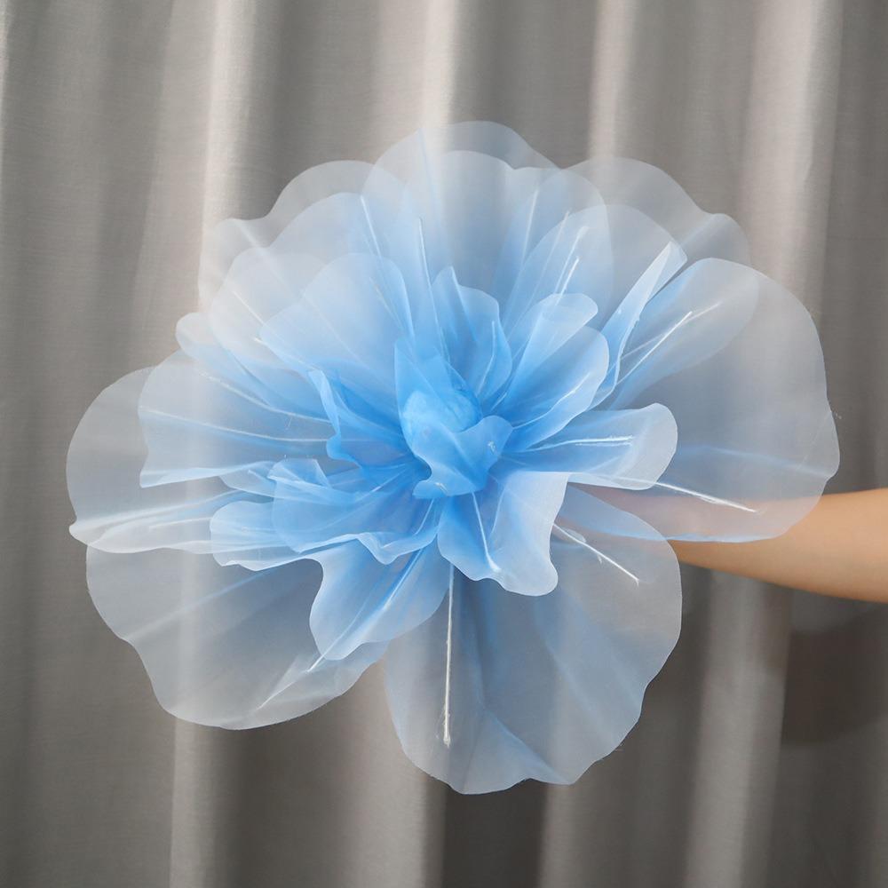 

40см Искусственные Цветы Роз Гигантские Марлевые Поддельные Цветы Новая Пряжа Цветок Уличный 40cm синий