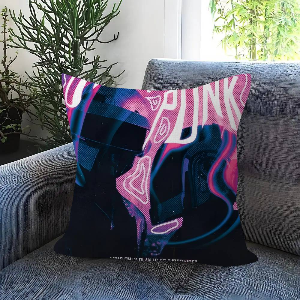 Band ddDaft Cool Logo Punk Pillow Gift Home Office Decoration Bedroom Sofa Car Cushion Cover Case 45x45